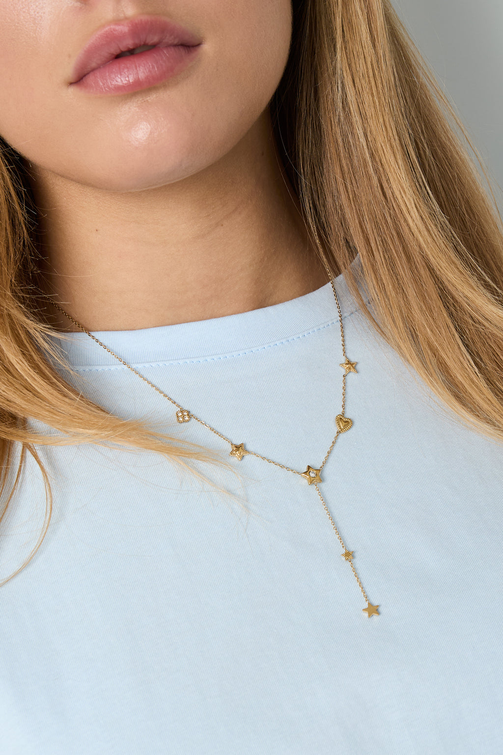 Collane con ciondolo in acciaio inossidabile, serie Star Casual Daily Simple, gioielli da donna