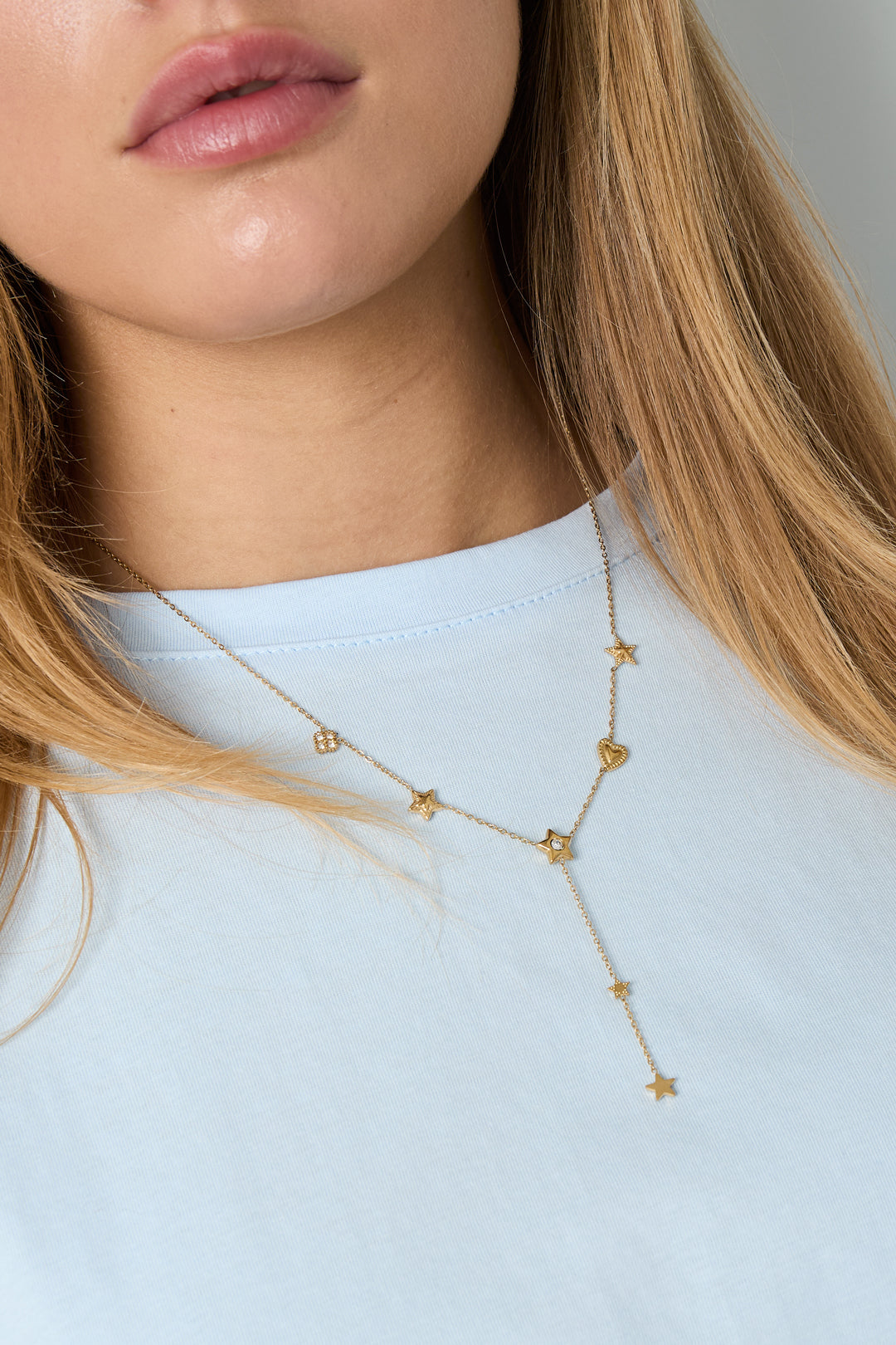 Collane con ciondolo in acciaio inossidabile, serie Star Casual Daily Simple, gioielli da donna