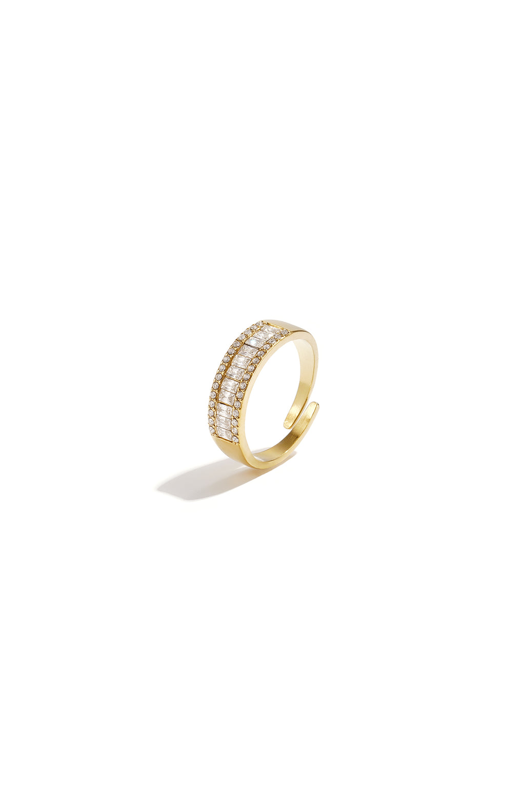 Anello di tendenza regolabile con strass