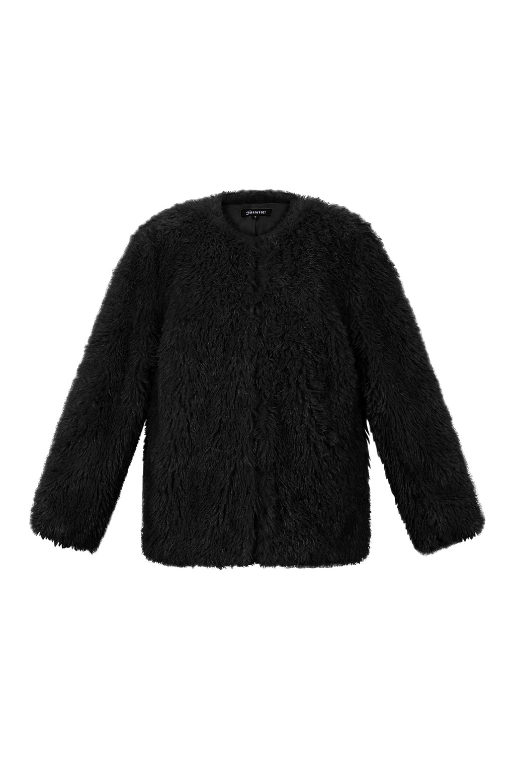 Tessuto Fibra di Poliestere Giacca Donna Elegante Colore Puro Autunno/Inverno