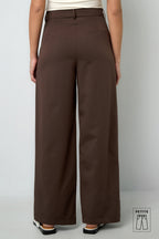 Tessuto Fibra di Poliestere Donna Pantalone Dritto Casual Autunno/Inverno