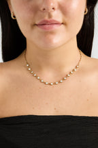 Collana con pietre rotonde di zirconi cubici