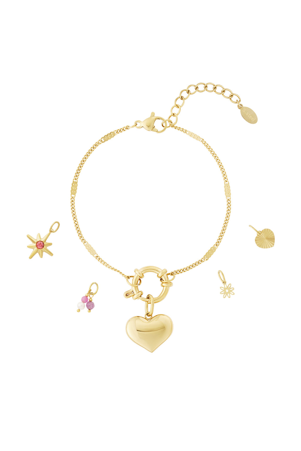 Bracciale fai da te con cuore grande