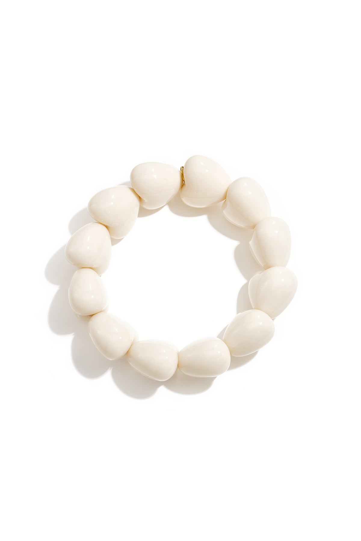 Braccialetto con perline a forma di cuore grosse
