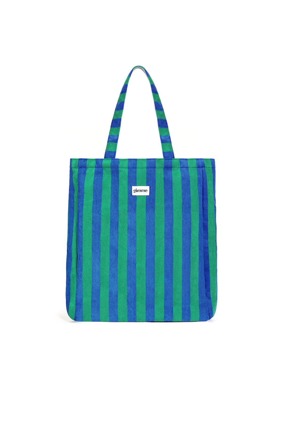 Borse shopper a righe semplici in poliestere, accessori quotidiani