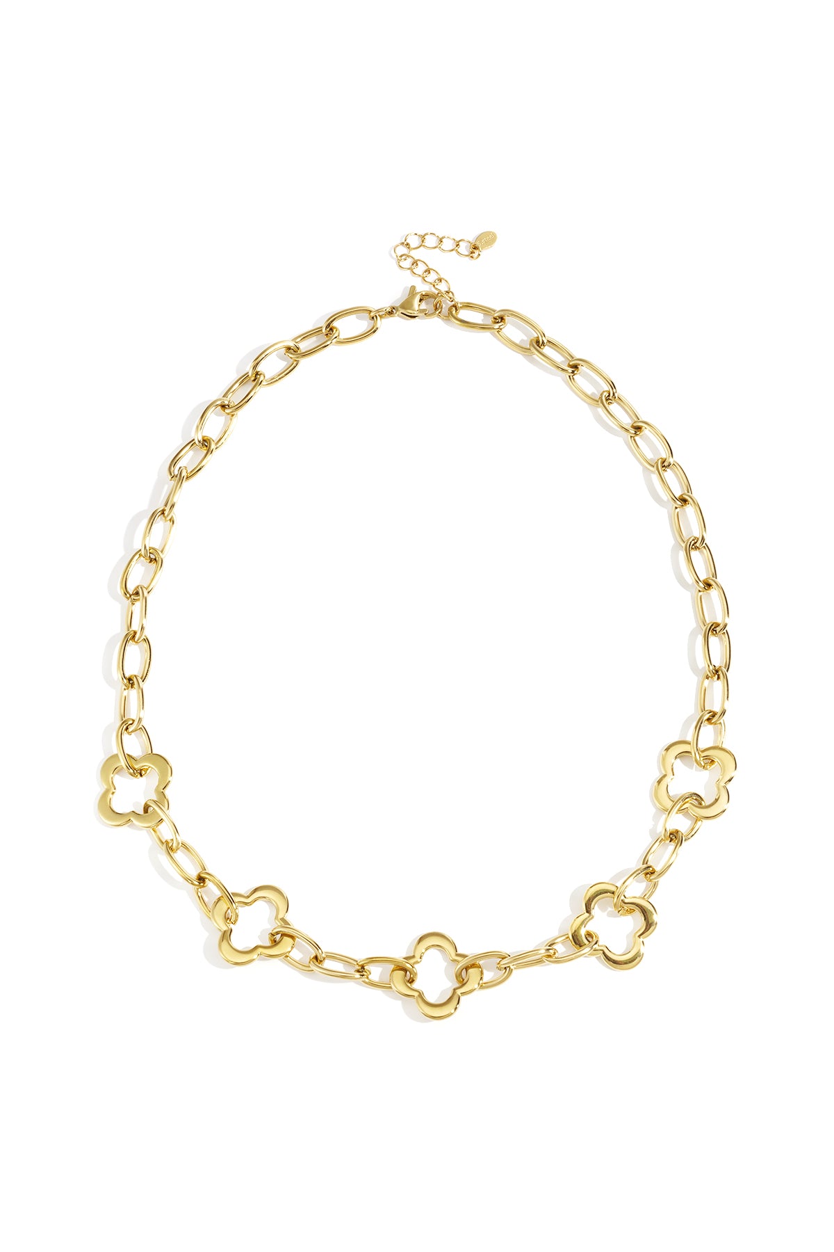 Collane a catena in acciaio inossidabile Clover Casual Daily Simple Series Gioielli da donna
