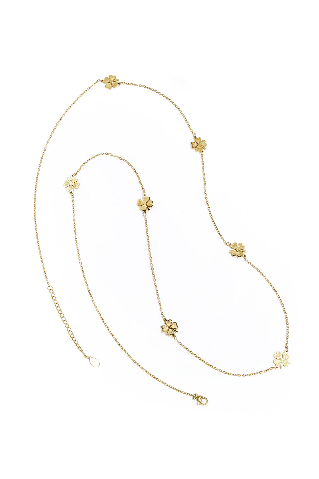collana lunga con trifoglio