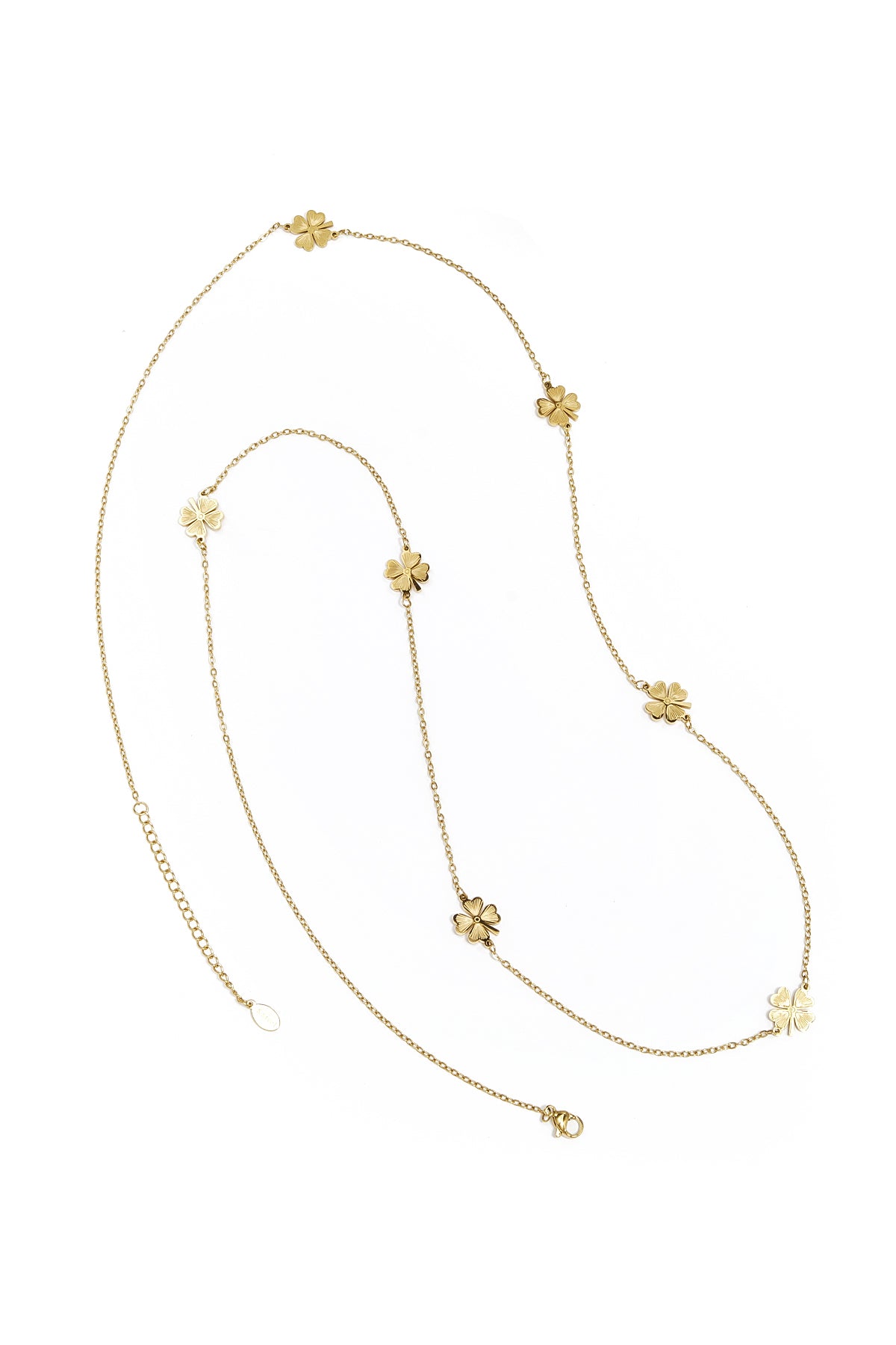 collana lunga con trifoglio