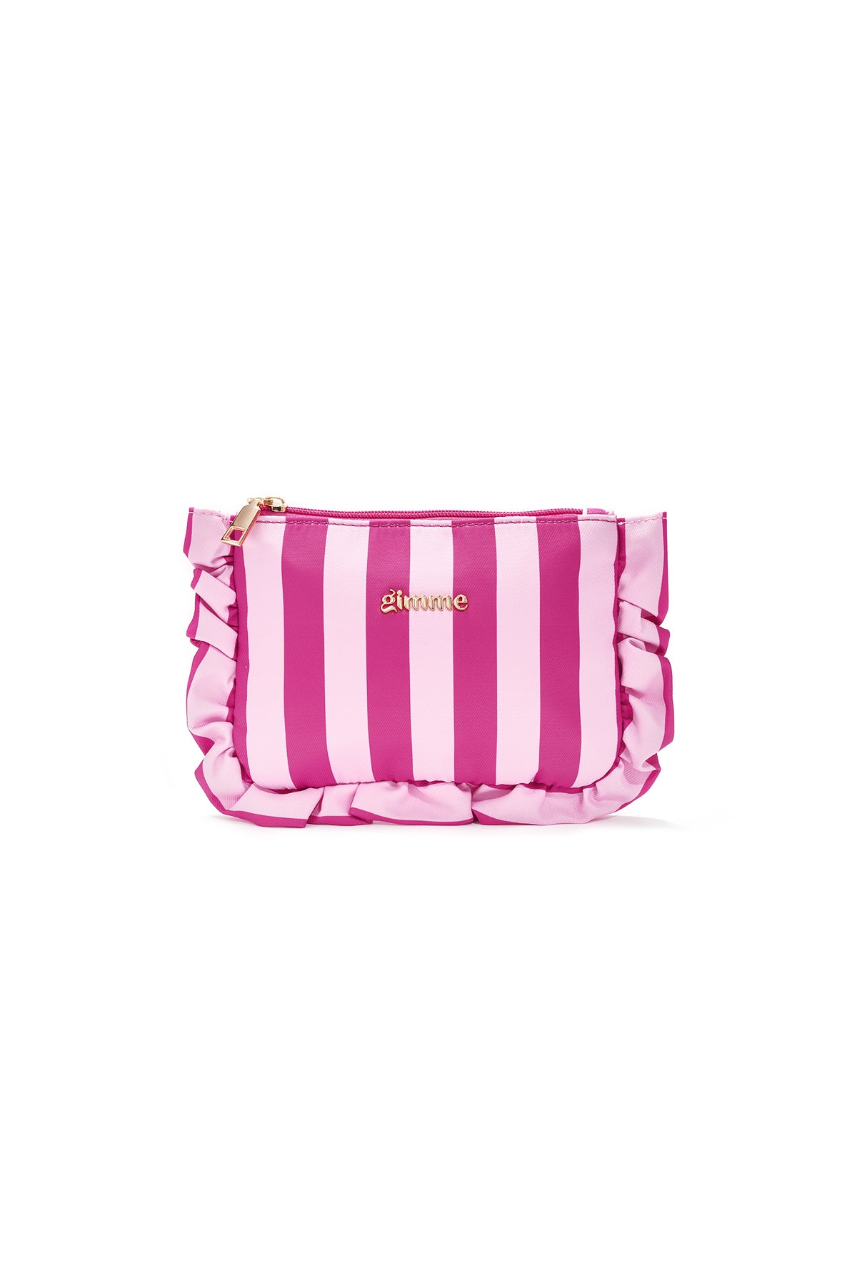 Pochette per il trucco a righe, semplici, in poliestere, accessori per tutti i giorni