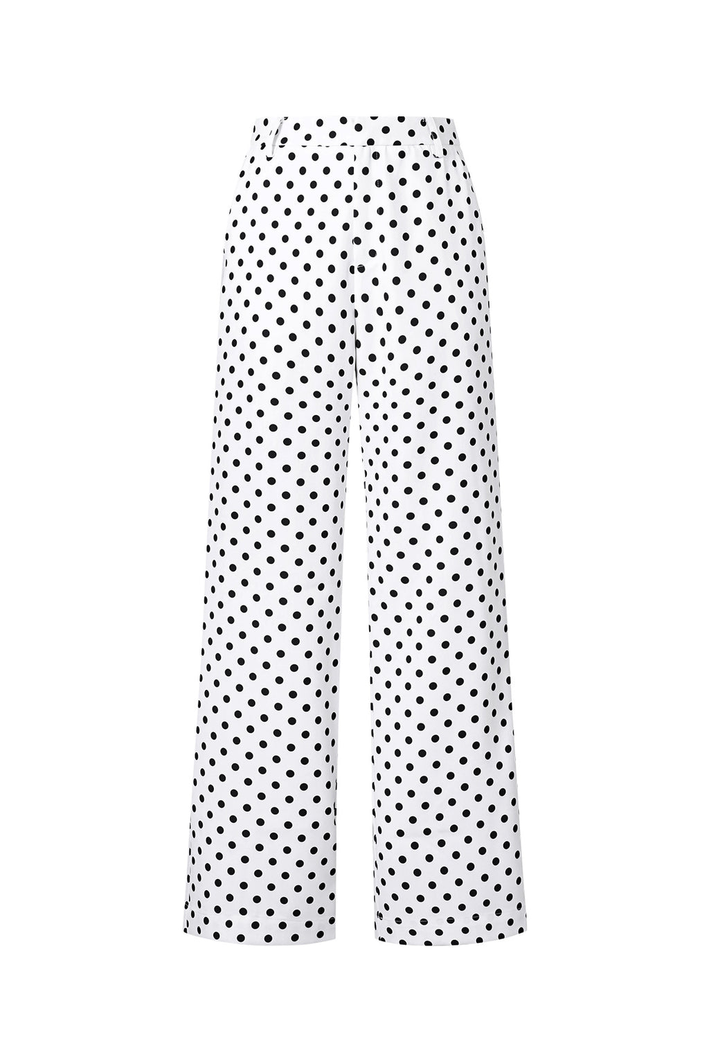 Tessuto Fibra di Poliestere Donne Pantaloni Dritti Eleganti Puntini