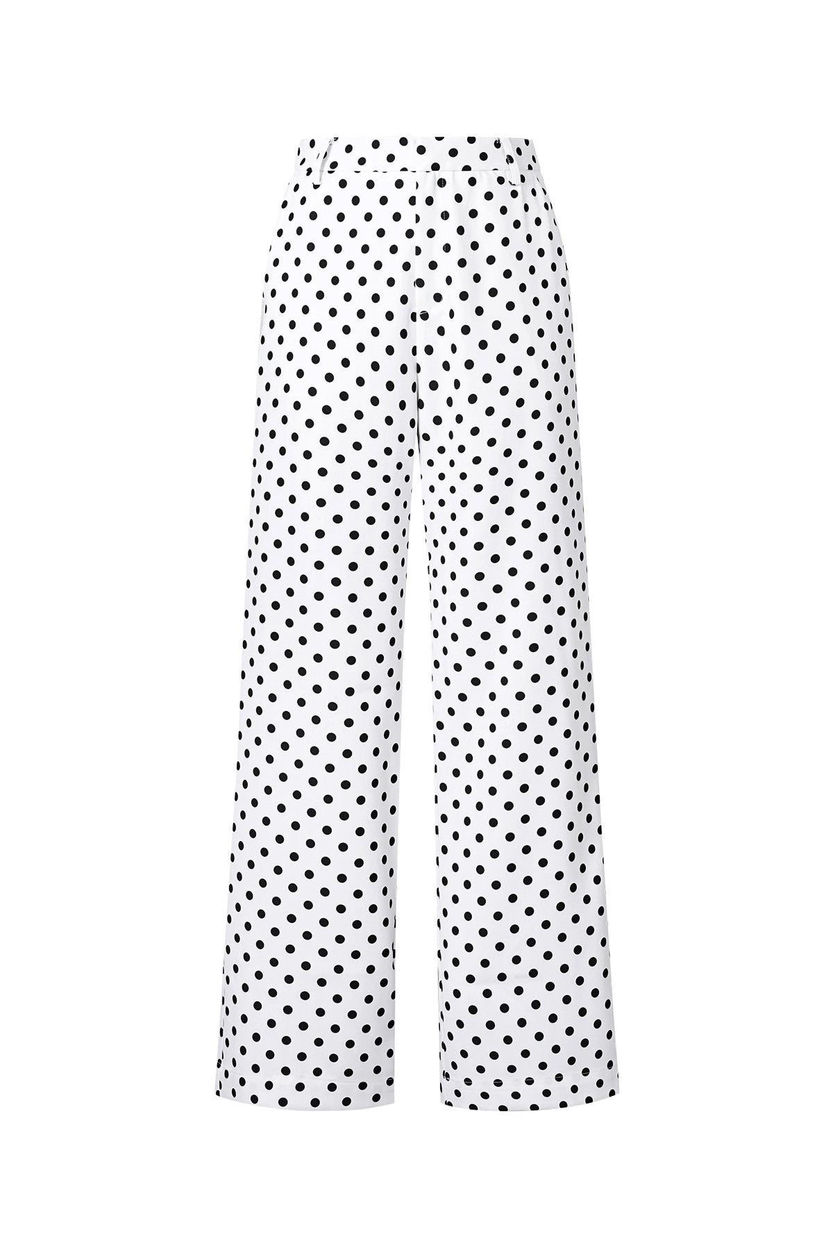 Tessuto Fibra di Poliestere Donne Pantaloni Dritti Eleganti Puntini