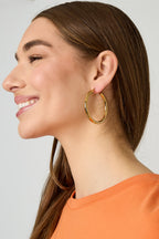 Orecchini a cerchio in acciaio inossidabile, casual, semplici, da donna, stile quotidiano