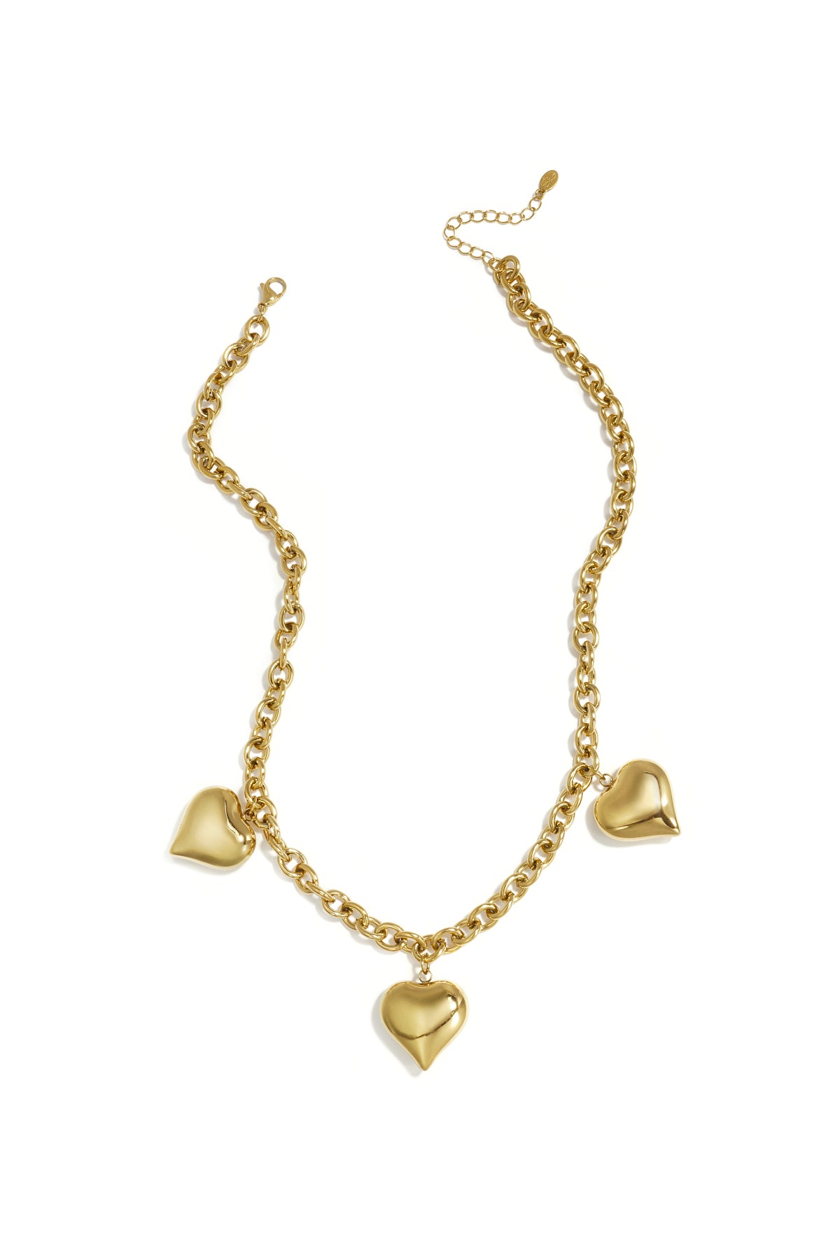 Collane con ciondolo a forma di cuore in acciaio inossidabile, serie Casual Daily Simple, gioielli da donna