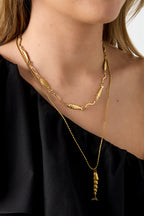 Collane a catena in acciaio inossidabile con motivo a pesci, serie Simple Daily Simple, gioielli da donna