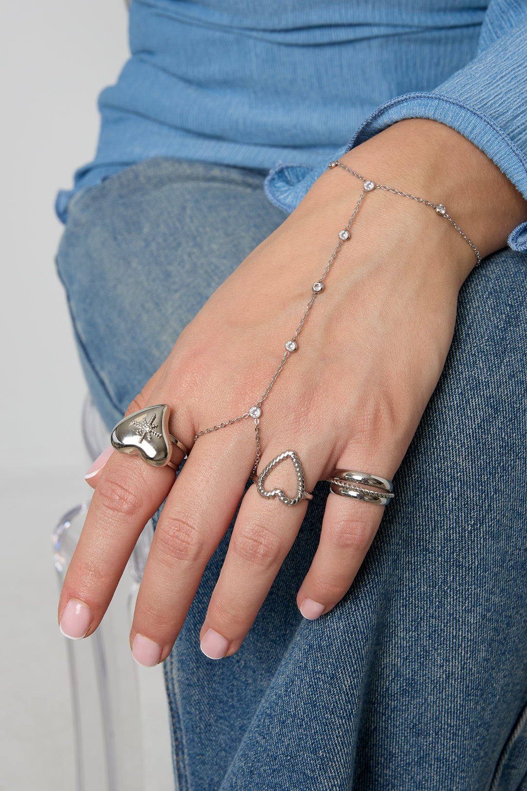 Collana da polso con pietre rotonde