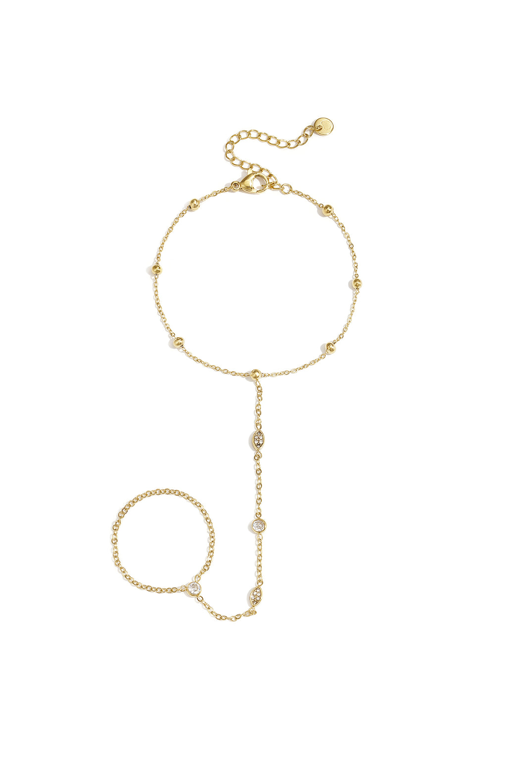 Collana da polso con pietre ovali e rotonde