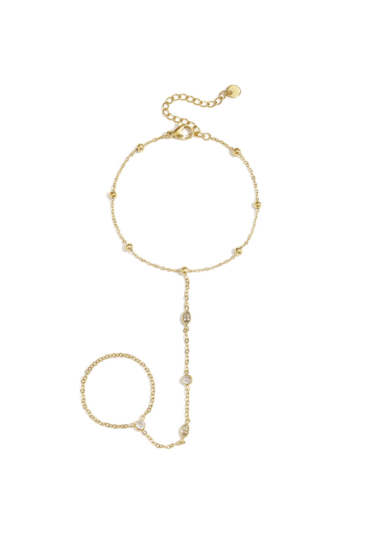 Collana da polso con pietre ovali e rotonde