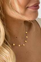 Collane a catena in acciaio inossidabile con cuore, casual, quotidiane, semplici, gioielli da donna