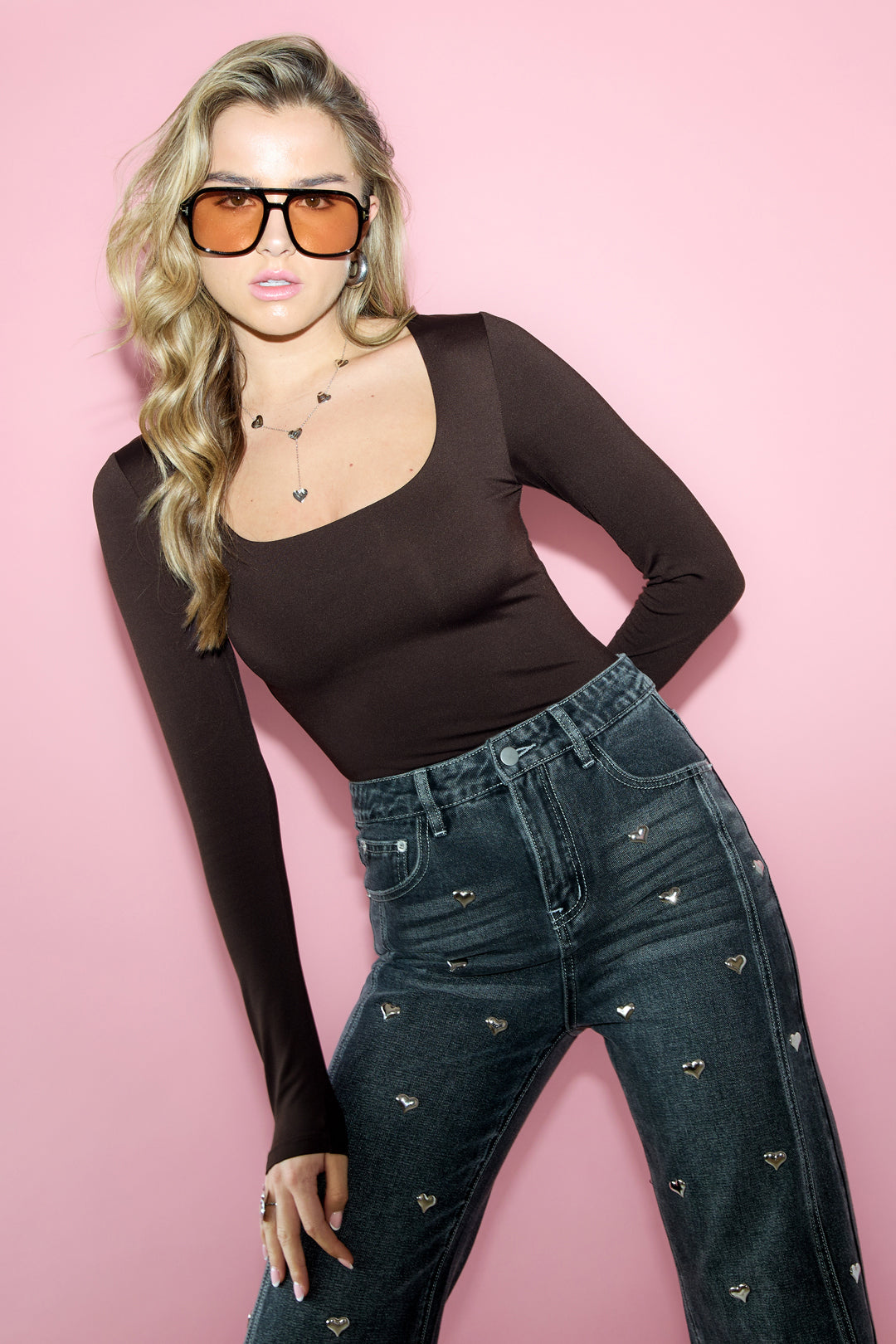 Body Modellante in Nylon Maglia Base Colore Puro