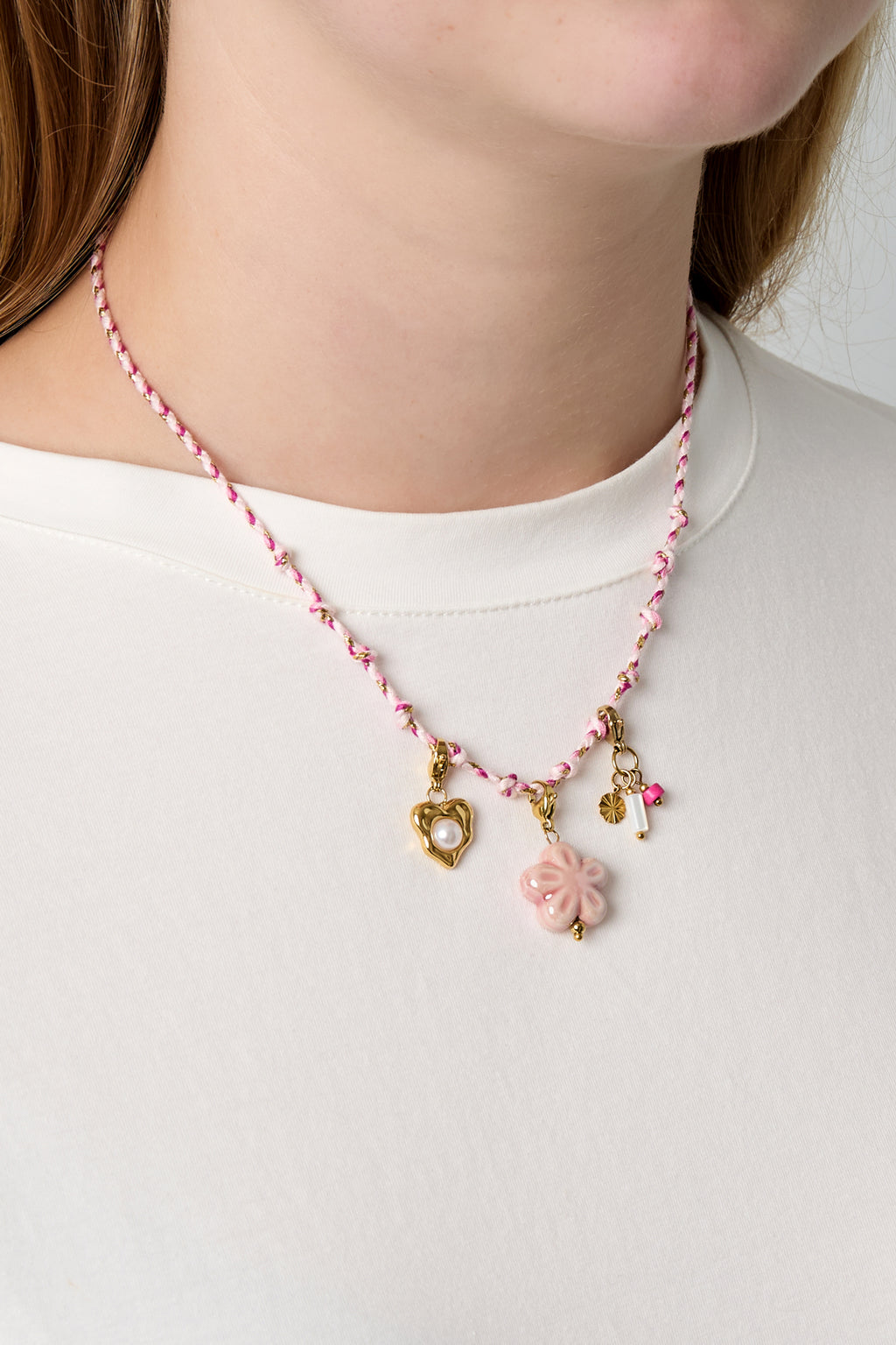 Collana a spirale in cotone fai da te