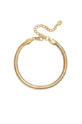 Bracciale piatto a spina di pesce stretto - 4,0 MM