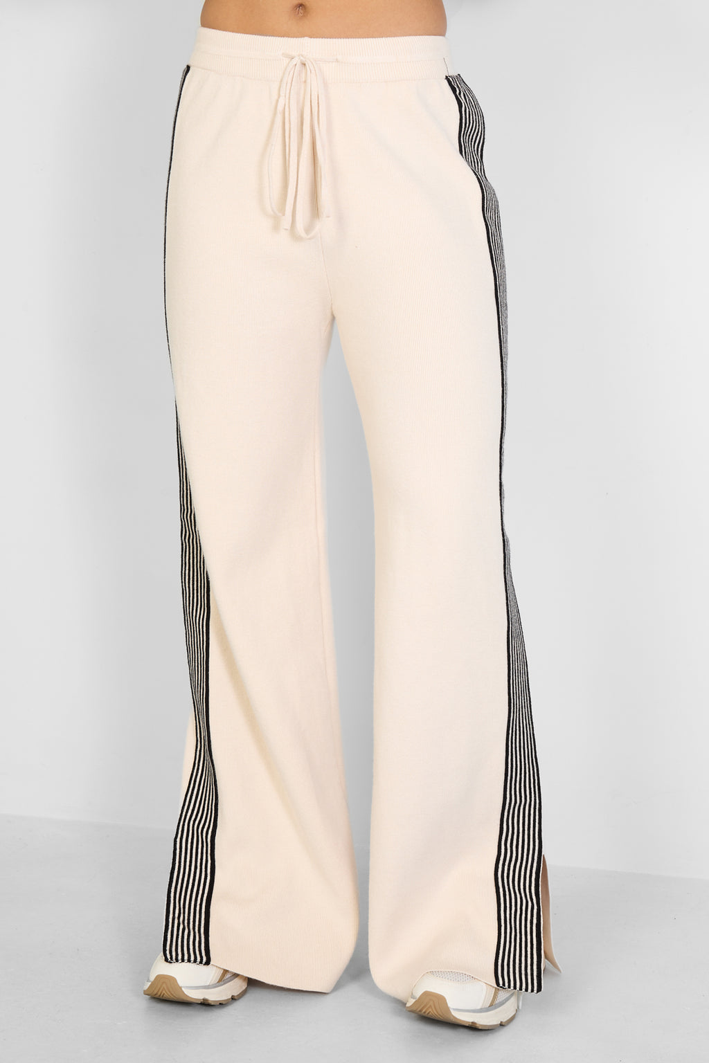 pantaloni in maglia a righe
