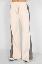 pantaloni in maglia a righe