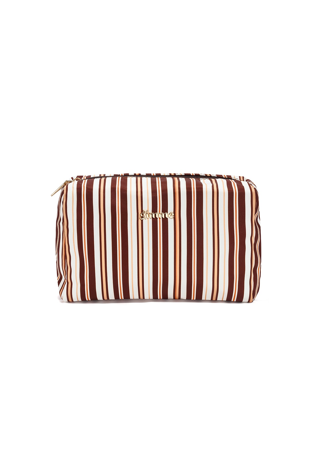 Pochette per il trucco a righe, semplici, in poliestere, accessori per tutti i giorni