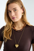 Collane lunghe in acciaio inossidabile con cuore, casual, quotidiane, semplici, gioielli da donna