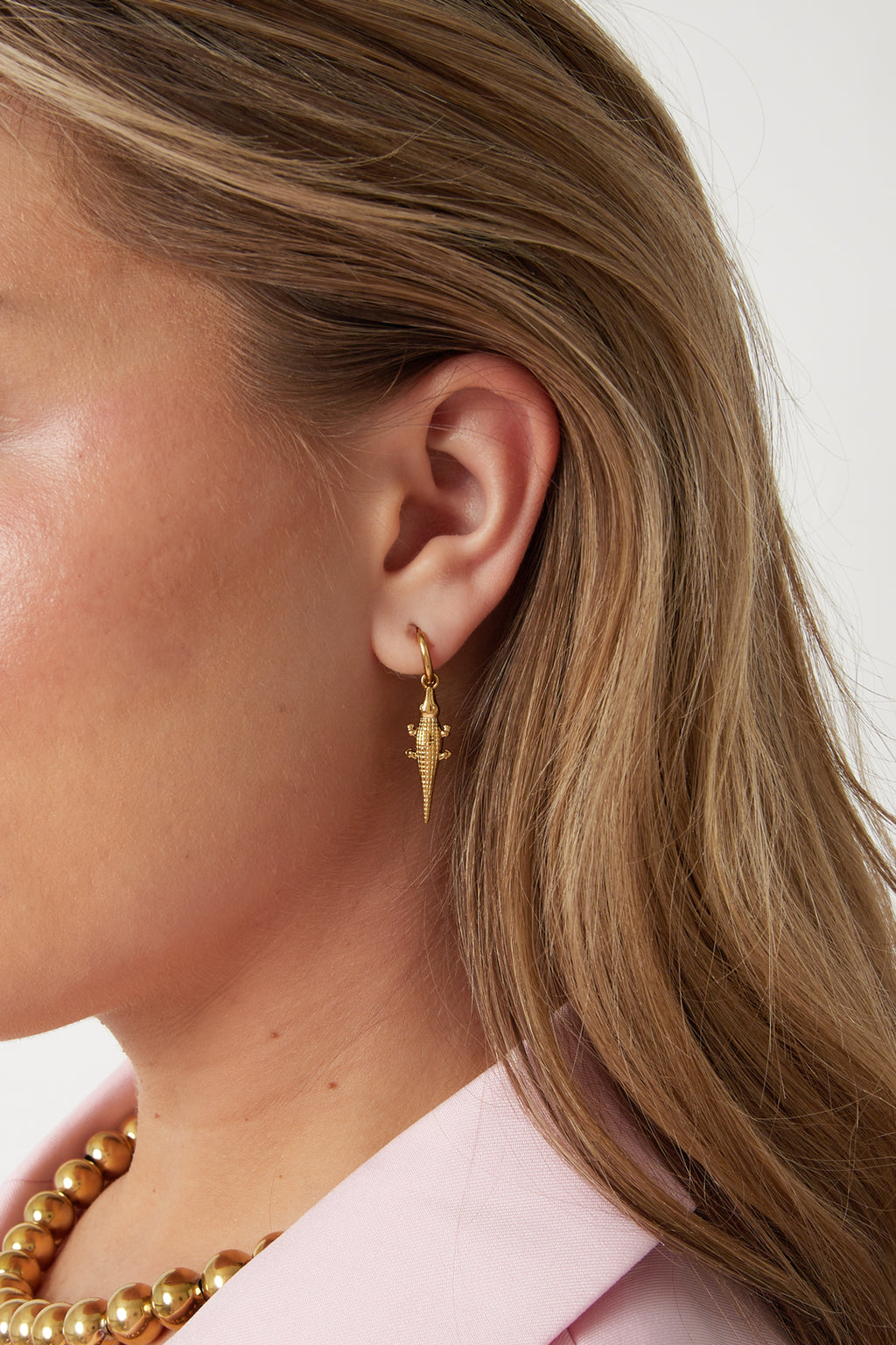 Orecchini pendenti in acciaio inossidabile con motivo animale, serie semplice e quotidiana, gioielli da donna