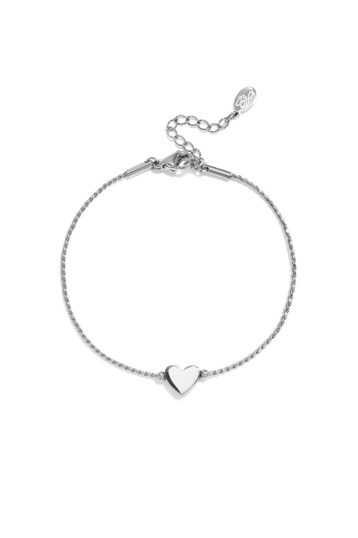 Bracciale a cuore in acciaio inossidabile Gold Stainless Steel