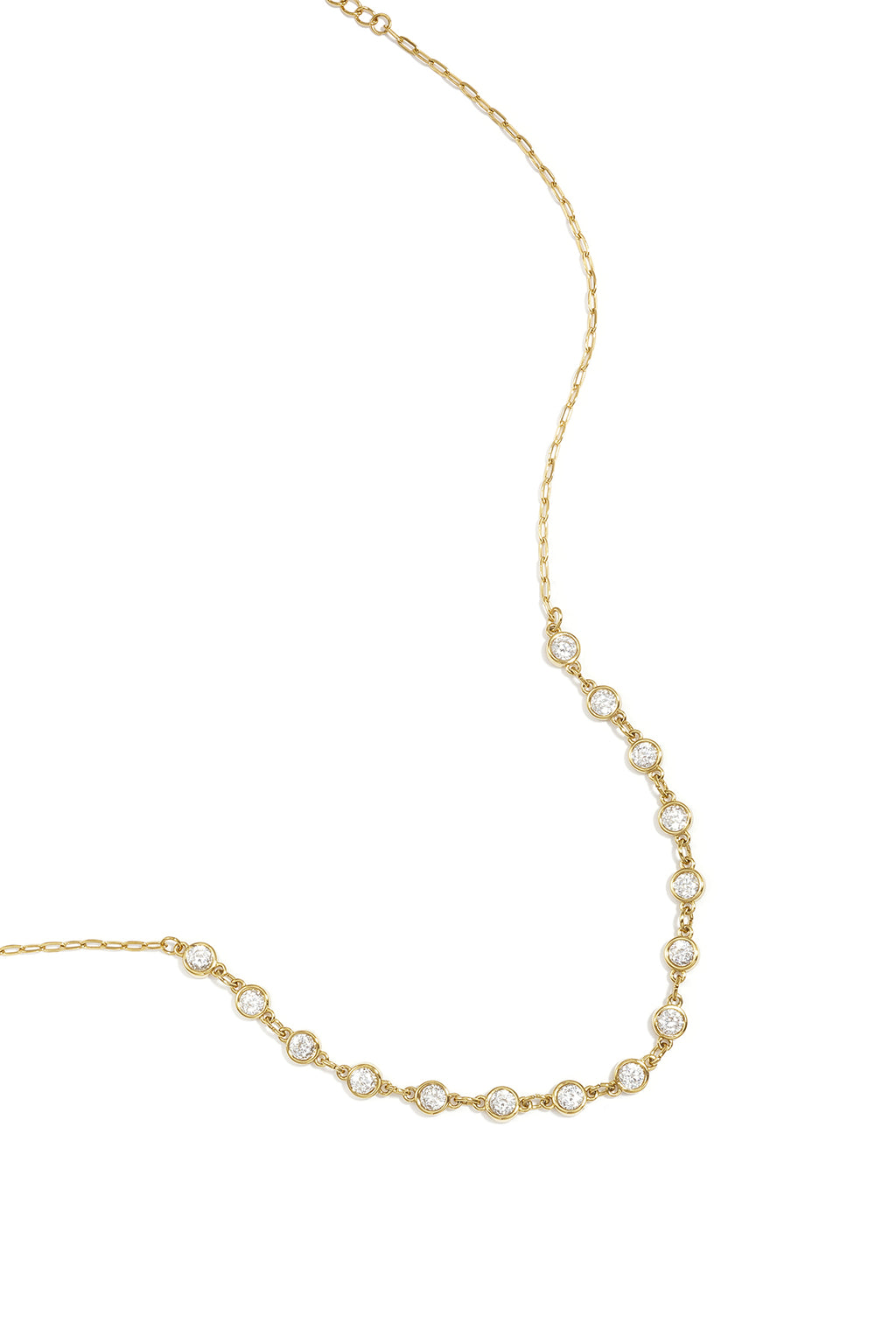 Collana con pietre rotonde di zirconi cubici