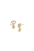 Orecchini pendenti a forma di cuore in acciaio inossidabile, serie Simple Daily Simple, gioielli da donna