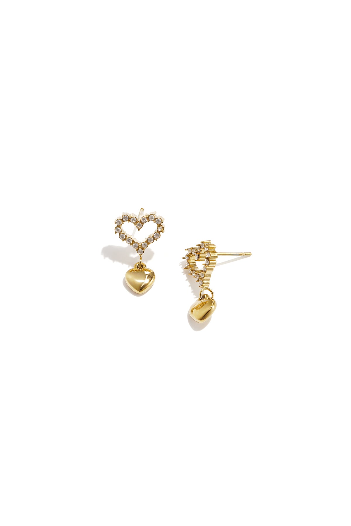 Orecchini pendenti a forma di cuore in acciaio inossidabile, serie Simple Daily Simple, gioielli da donna