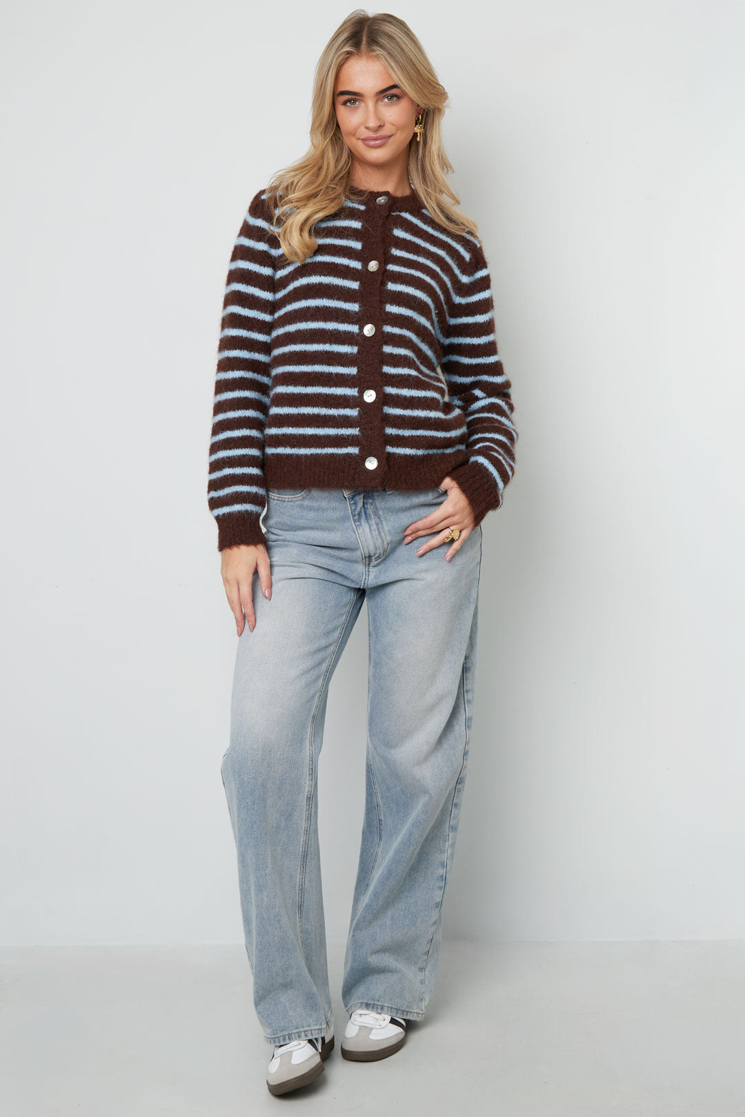 Cardigan a righe