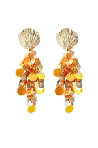 Orecchini a conchiglia con paillettes pendenti