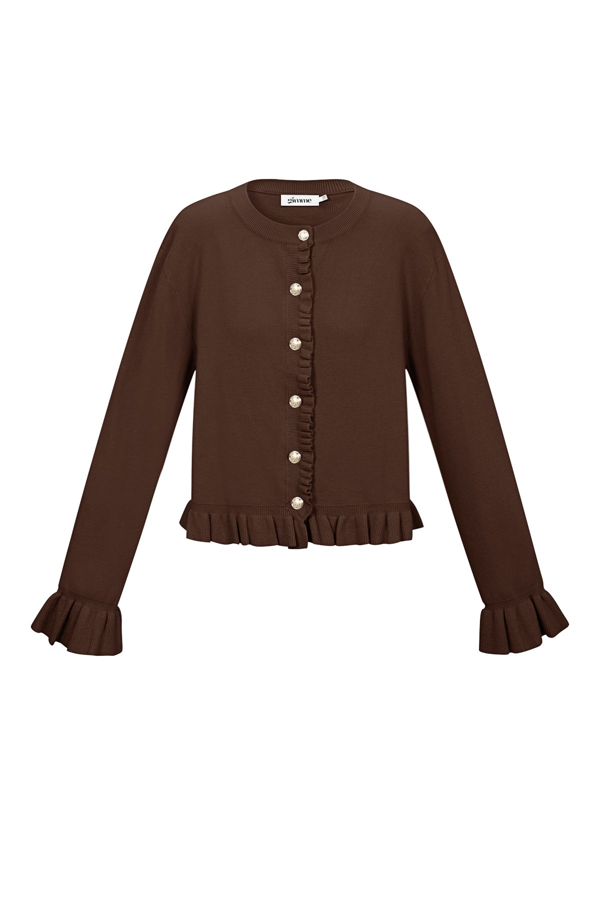 Il cardigan con volant amorevole