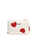 Borse per il trucco a forma di cuore, casual, in poliestere, accessori quotidiani