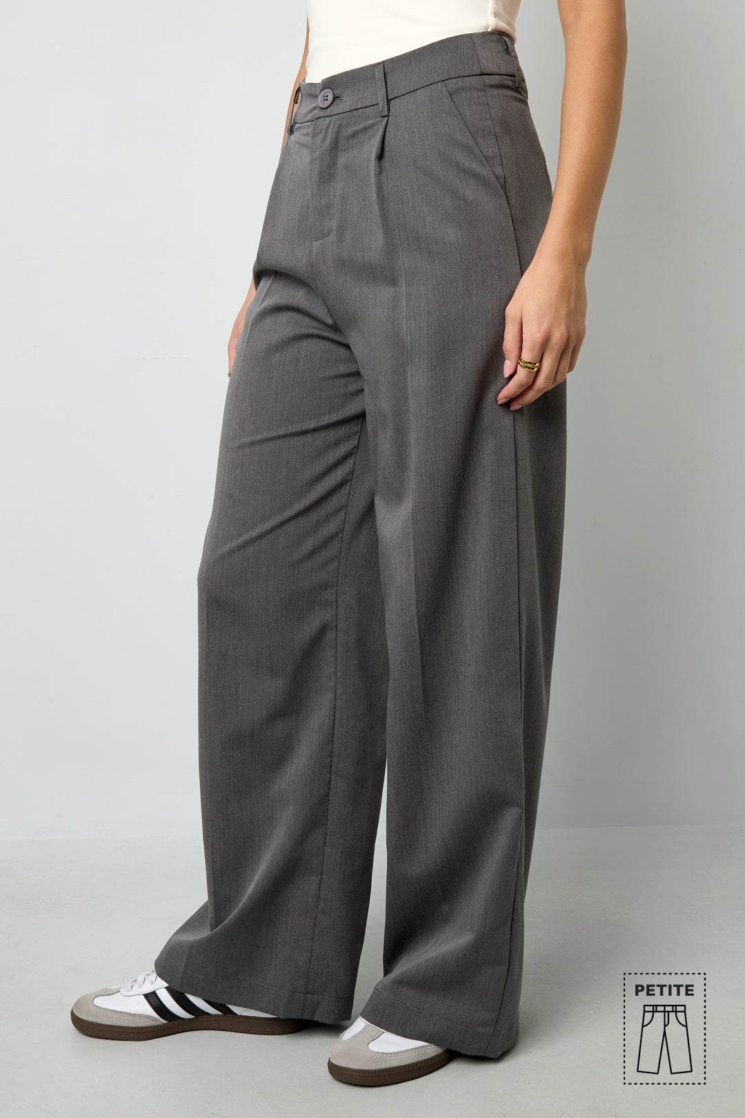 Tessuto Fibra di Poliestere Donna Pantalone Dritto Casual Autunno/Inverno