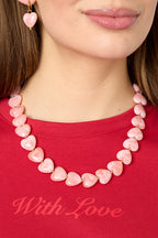Collana con perle a forma di cuore