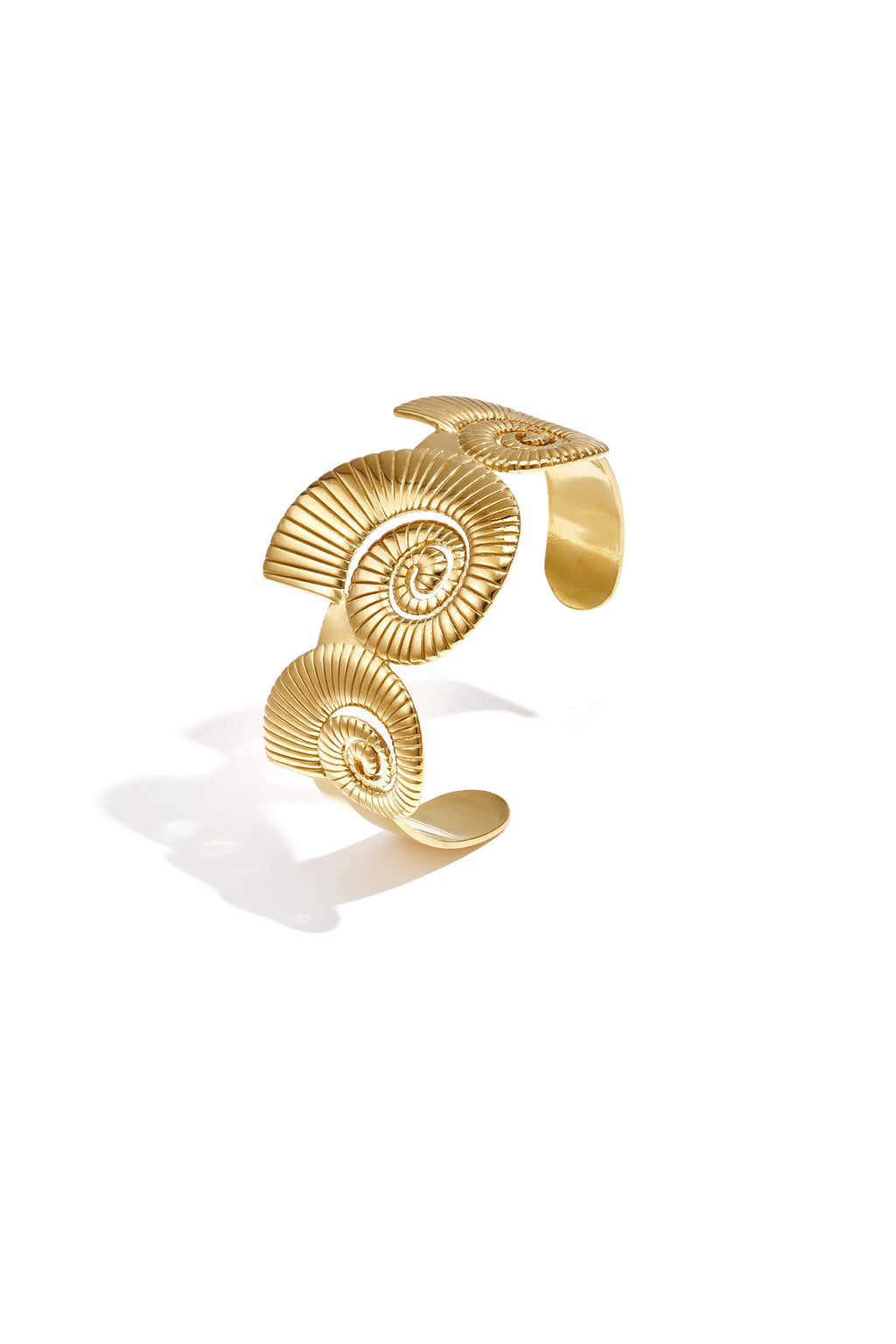 Bracciale rigido con conchiglie a spirale