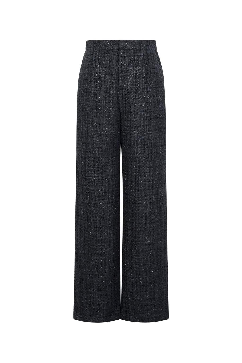 Tessuto Fibra di Poliestere Pantaloni Dritti Donna Eleganti a quadri Autunno/Inverno