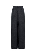 Tessuto Fibra di Poliestere Pantaloni Dritti Donna Eleganti a quadri Autunno/Inverno