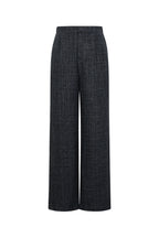 Tessuto Fibra di Poliestere Pantaloni Dritti Donna Eleganti a quadri Autunno/Inverno
