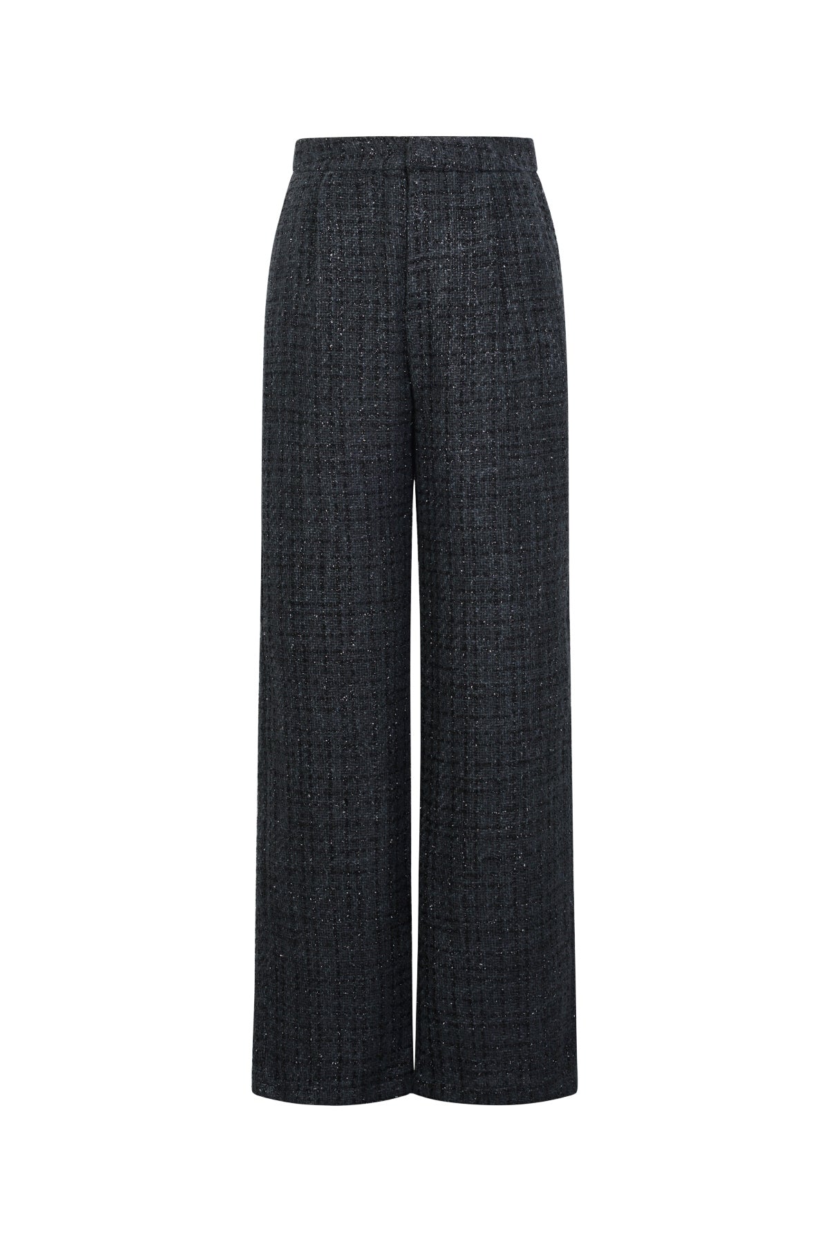 Tessuto Fibra di Poliestere Pantaloni Dritti Donna Eleganti a quadri Autunno/Inverno