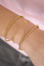Bracciale Perline Gold Stainless Steel
