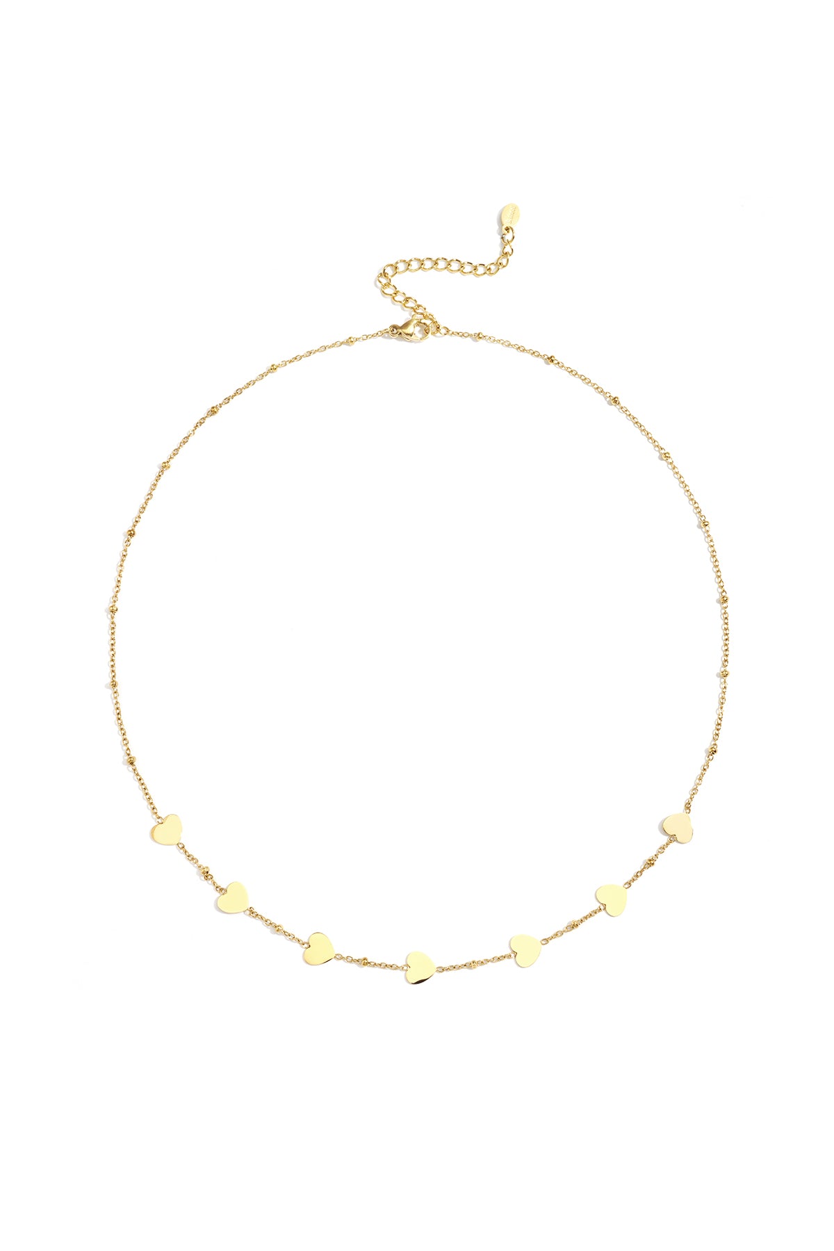 Collane a catena in acciaio inossidabile con cuore, casual, quotidiane, semplici, gioielli da donna