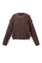 Maglione lavorato a maglia con frange