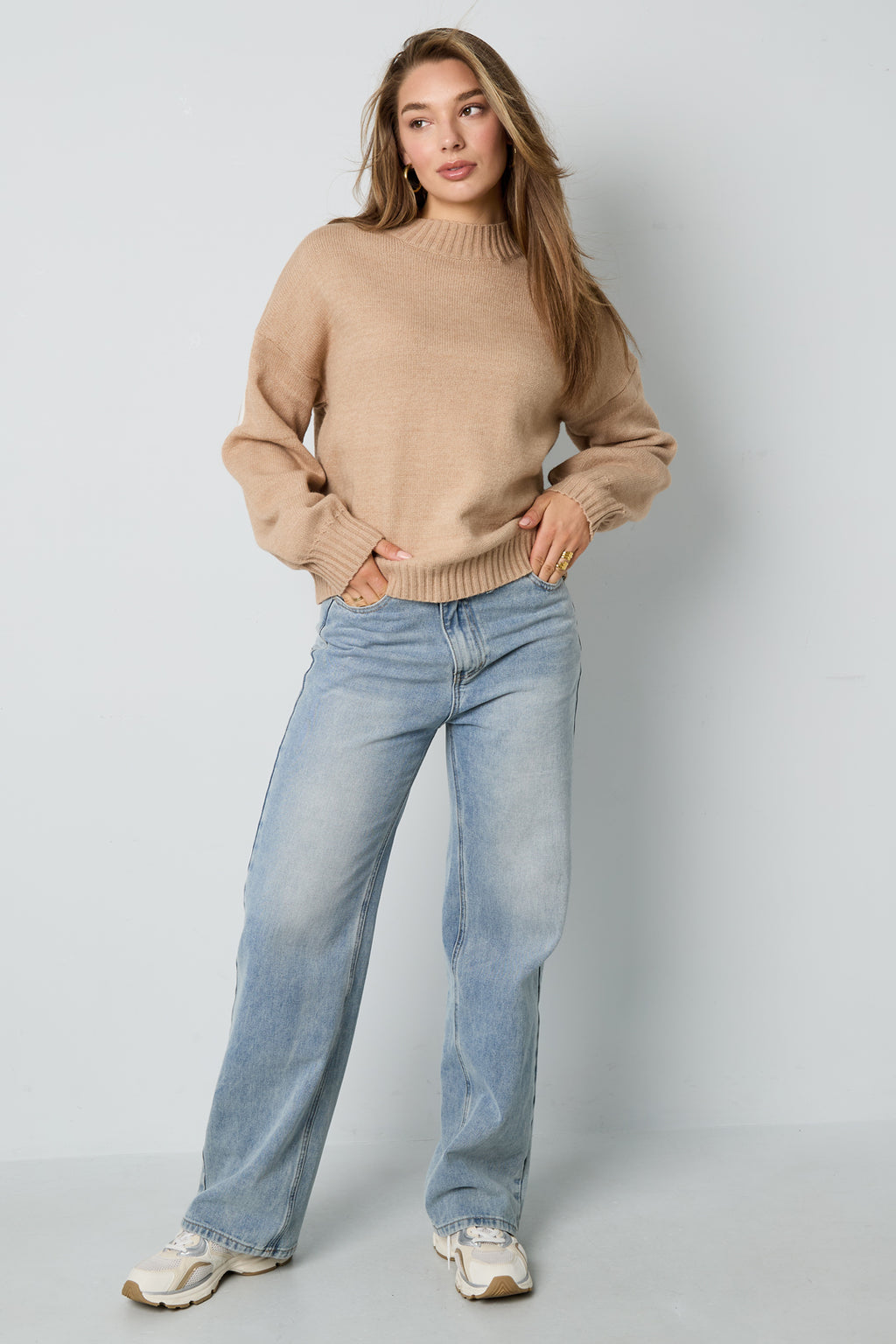 Maglione in Tessuto di Poliestere Donna Casual Lettere