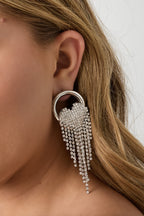 Orecchini pendenti in ferro di forma irregolare, eleganti, lussuosi, serie di gioielli da donna, per Natale